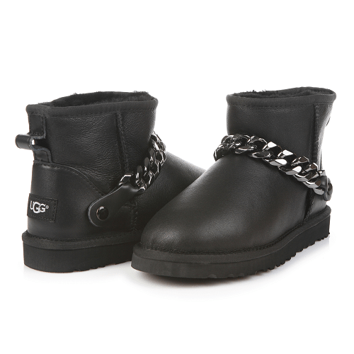 Mini Chain Leather Black