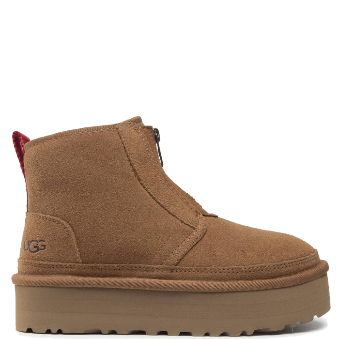 Women's Neumel Platform Zip Suede Chestnut
