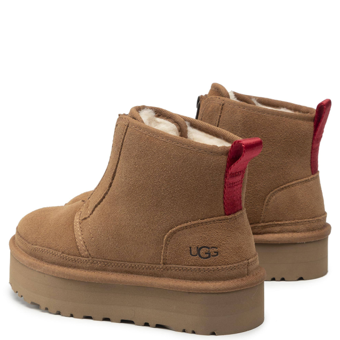 Women's Neumel Platform Zip Suede Chestnut