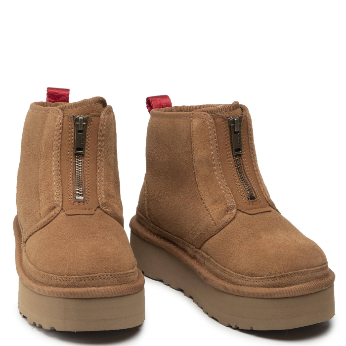 Women's Neumel Platform Zip Suede Chestnut