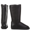 Classic Tall Zip Leather Black