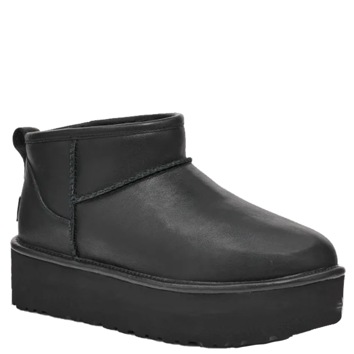 Classic Ultra Mini Platform Leather Black