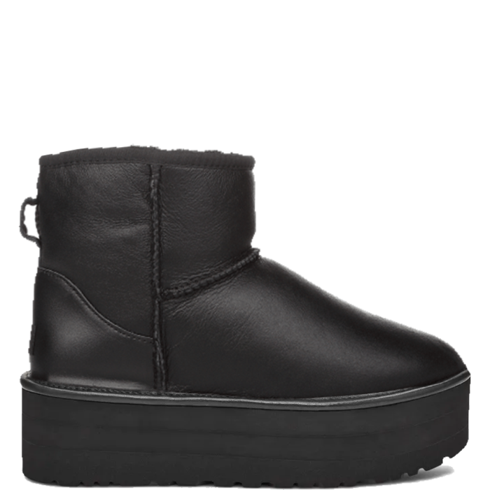 Classic Mini Leather Platform Black