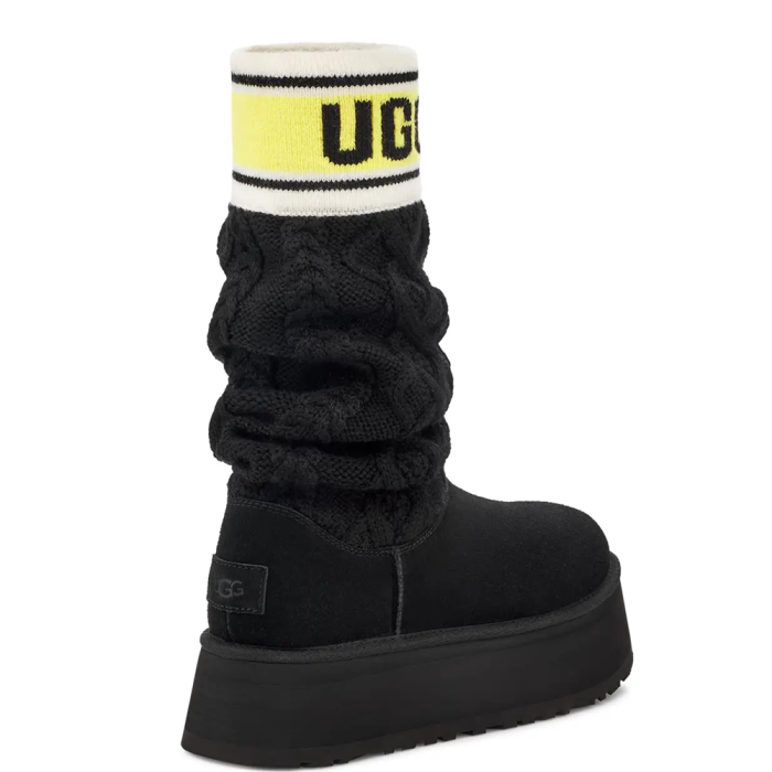 UGG Sweater Letter Boots Black