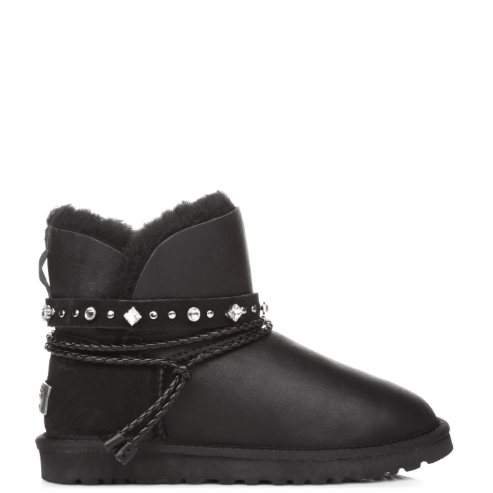 Swarowski Strap Mini Leather Black