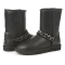 Short Chain Leather Black