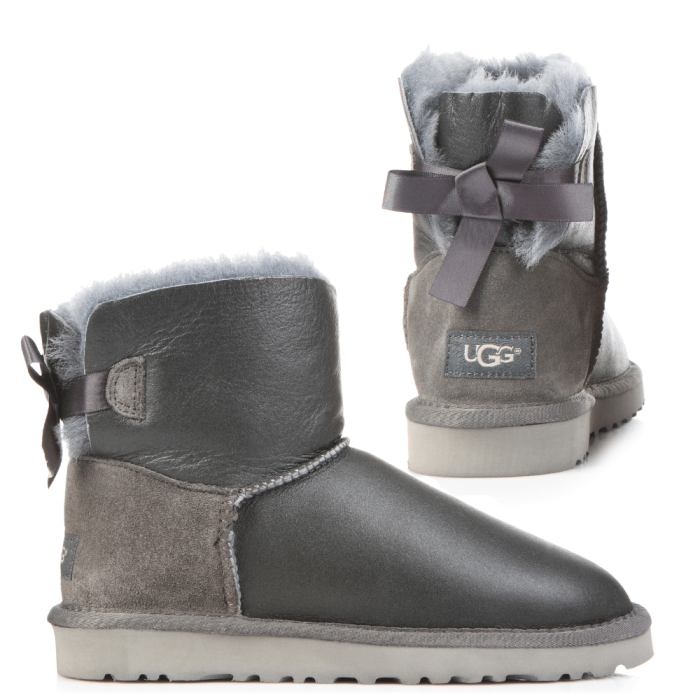 Bailey Bow Mini Leather Grey