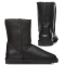 Men Classic Short Leather Black