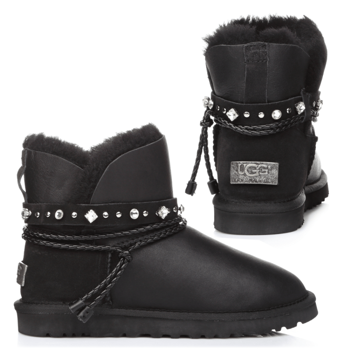 Swarowski Strap Mini Leather Black