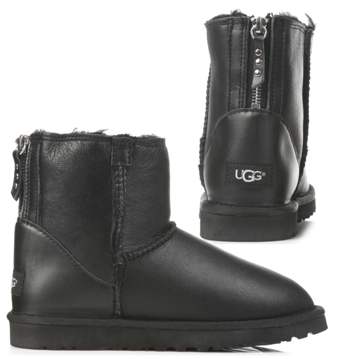 Zip Mini Leather Black