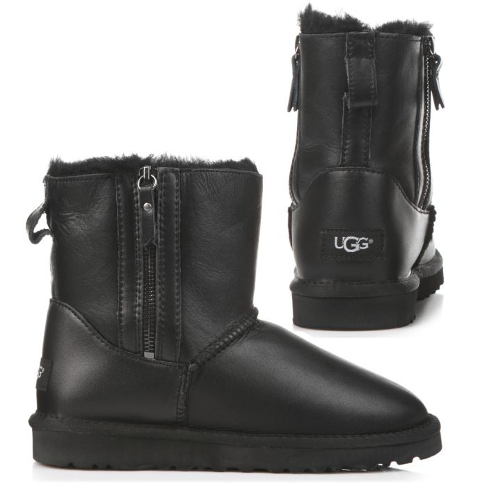 Double Zip Leather Black