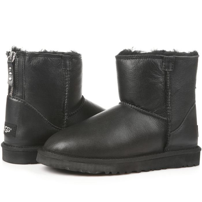 Zip Mini Leather Black