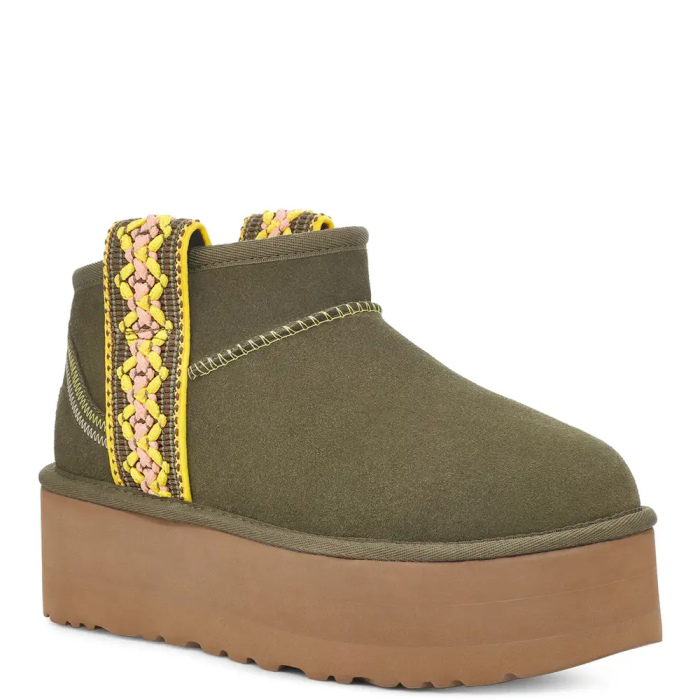 Classic Ultra Mini Braid Platform Khaki