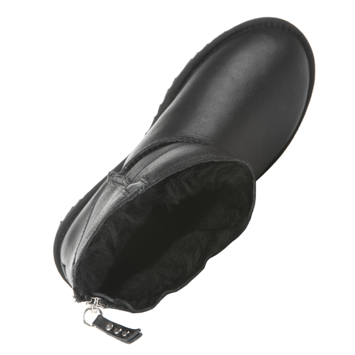 Zip Mini Leather Black
