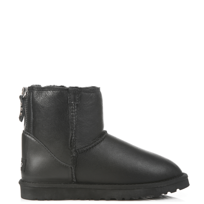 Zip Mini Leather Black