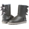 Bailey Bow Leather Grey