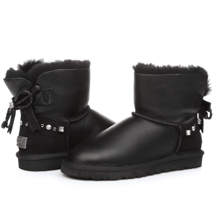 Bailey Bow Mini Leather Black I DO!