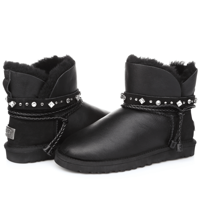 Swarowski Strap Mini Leather Black