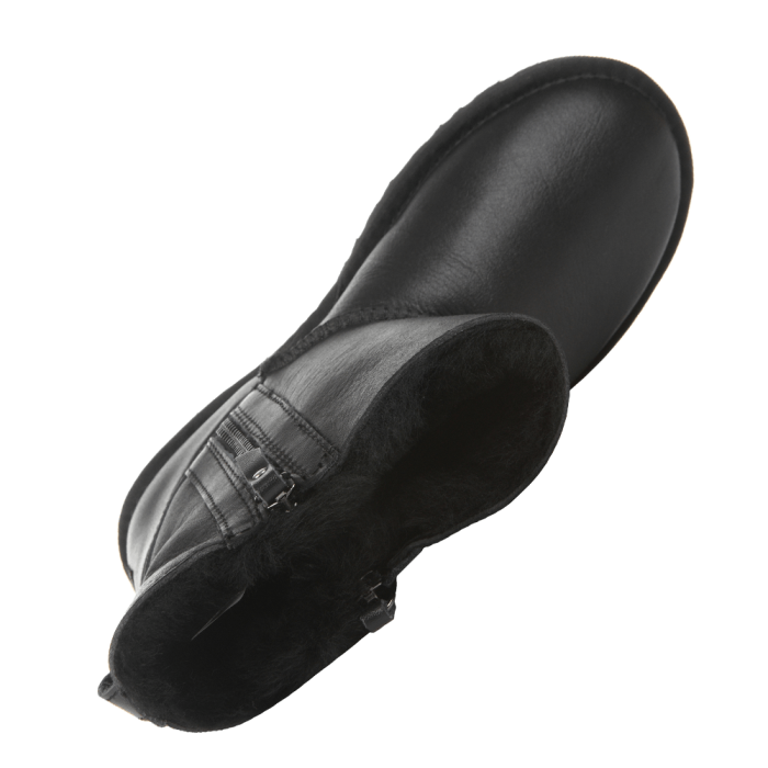 Double Zip Leather Black