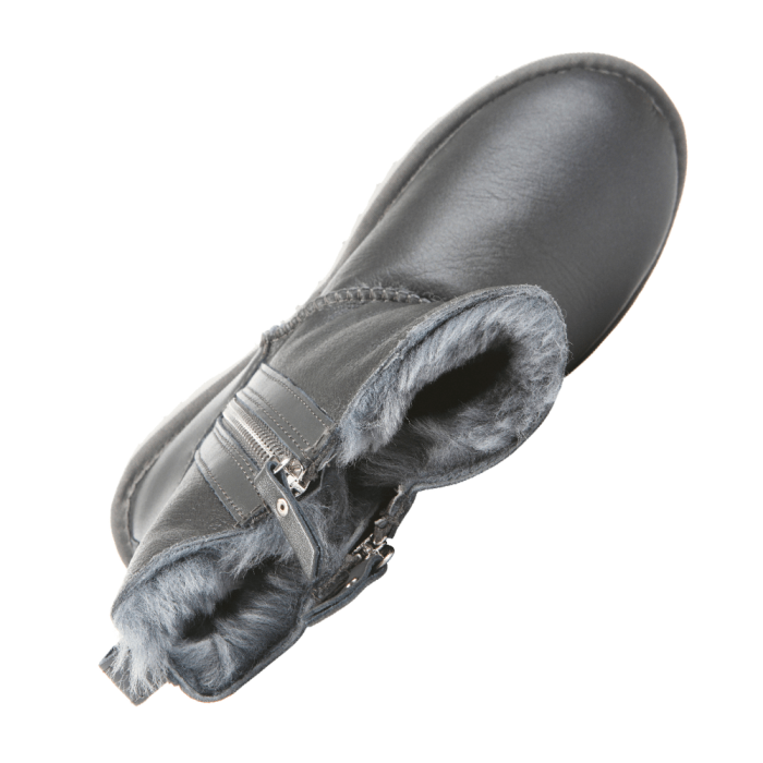 Dubble Zip Leather Grey
