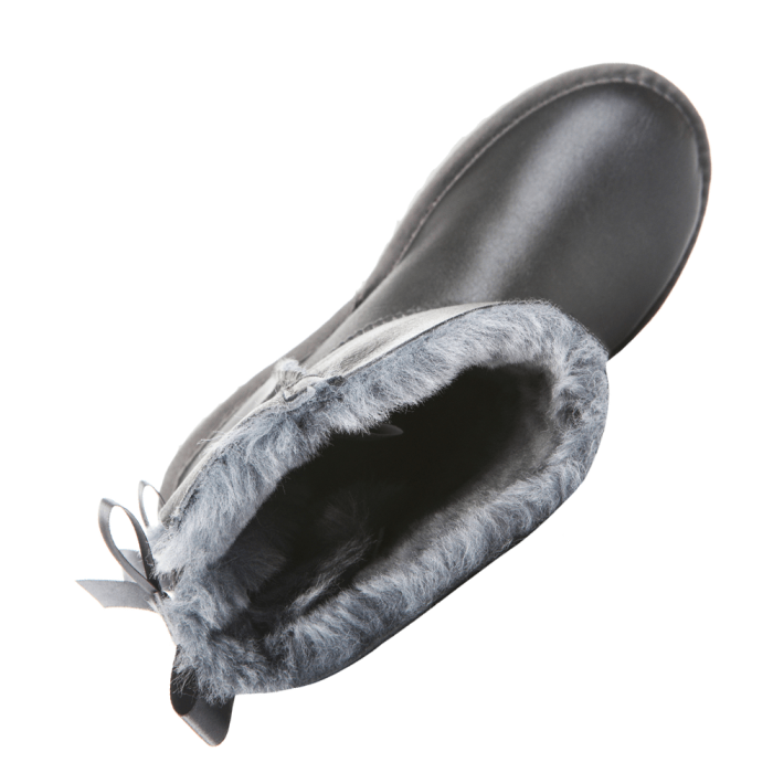 Bailey Bow Leather Grey