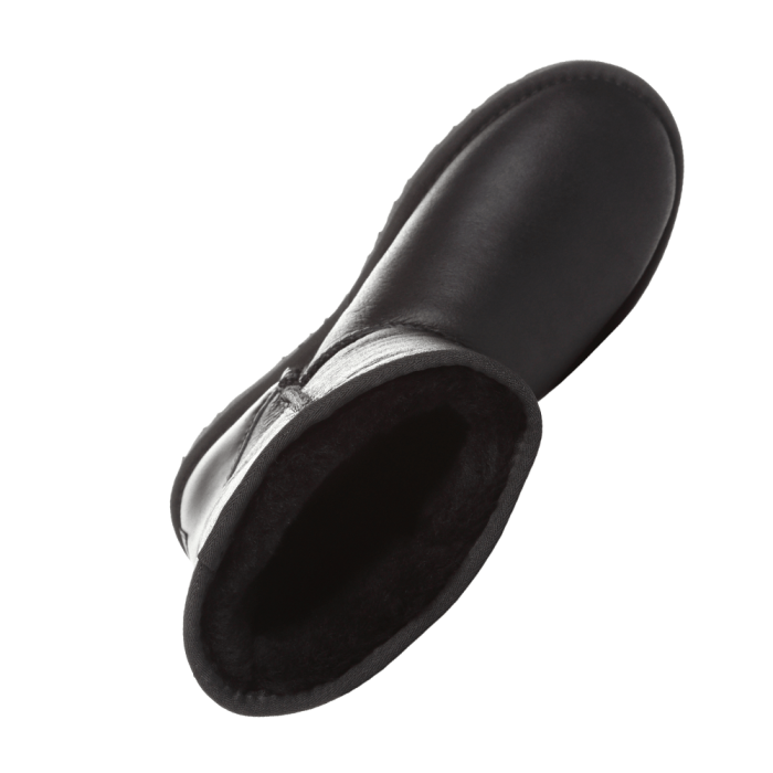 Men Classic Short Leather Black
