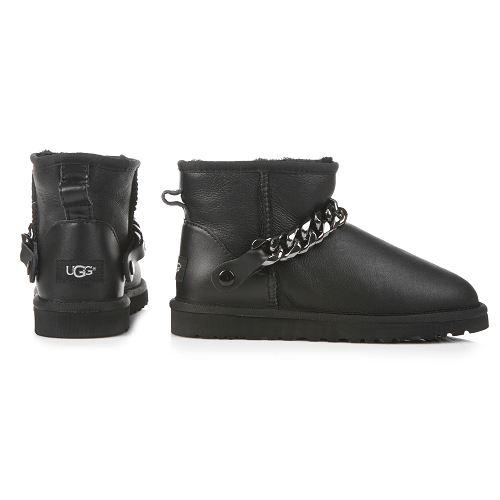 Mini Chain Leather Black